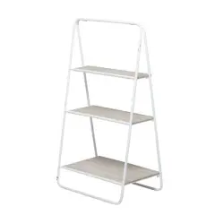 36" Iron Farmhouse Shelving Unit White