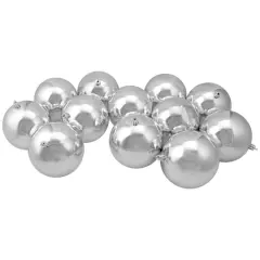 12ct. 4" Shiny Silver Shatterproof Ball Ornaments