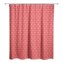 Red Snowflake Pattern Shower Curtain