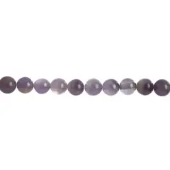 John Bead Earth's Jewels Natural Stone Round Beads, 8mm Dogtooth Amethyst