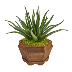 17" Aloe Artificial Plant in Decorative Planter