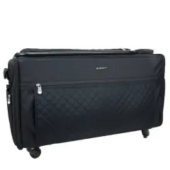 Everything Mary Black Jumbo Rolling Craft Tote