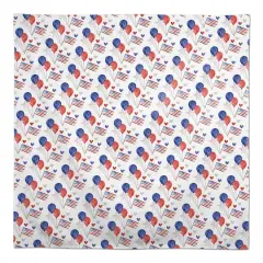 Patriotic Icons Pattern Tablecloth, 58" x 58"