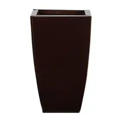 13" Bronze Tapered Square Metal Planter