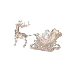 14.5" Iridescent Sleigh & Reindeer Acrylic Tabletop D&eacute;cor by Ashland&reg;