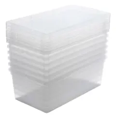 Simplify Clear Stackable Storage Bins with Lids, 6ct.