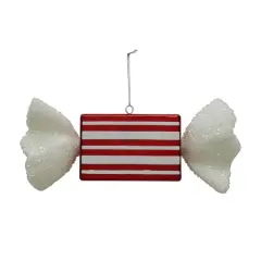 13.25" Red & White Glitter Jumbo Peppermint Stripes Candy Ornament by Ashland&reg;