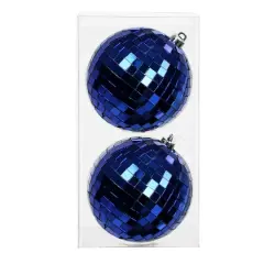 2 Pack 4" Mirror Disco Ball Ornaments by Ashland&reg; Blue