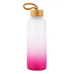 24oz. Frosted Glass Sublimation Bottle by Make Market&reg; Pink Gradient