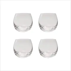 Hello Honey 6-Ounce Whiskey Glass, Clear, Set of 4