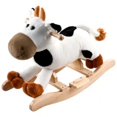 Toy Time Plush Ride-On Rocking Toy Cow