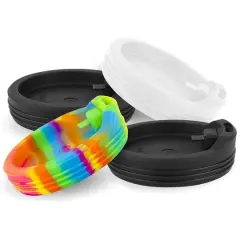 Silipint&reg; 8oz. Hippie Hops Silicone Travel Cup Lids, 4ct.