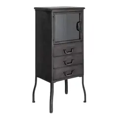Hello Honey&reg; 35.5" 3-Drawer Metal Cabinet Black
