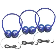 HamiltonBuhl&reg; Kids On-Ear Blue Stereo Headphone, 3ct.