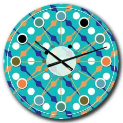 Designart 'Retro Pattern Abstract Design Xv Mid-Century Modern Wall Clock