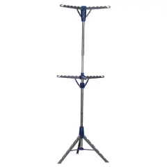Household Essentials 2-Tier Tripod Clothes Drying Rack Blue