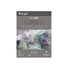 Rhodia&reg; Clairefontaine Paint On&reg; Gray Mixed Media Pad