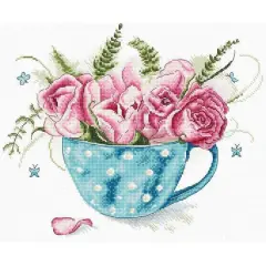 Letistitch A Cup Of Roses Counted Cross Stitch Kit