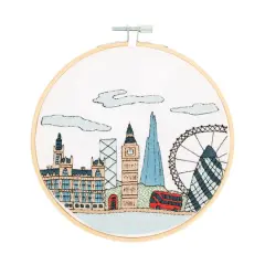 DMC&reg; London Intermediate Embroidery Kit with Hoop
