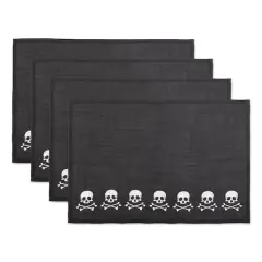 DII&reg; Skulls Embroidered Placemats, 4ct.