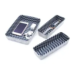 Welaxy Felt 3 Piece Zig Zag Drawer Organizer Set