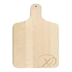 Circle Monogram Maple Paddle Cutting Board X