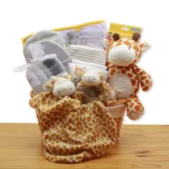 Jungle Safari Yellow New Baby Gift Basket