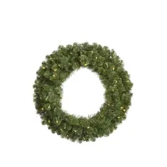 84" Warm White LED Grand Teton Pine Wreath