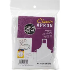 Aunt Martha's&reg; White Stitch 'Em Up Classic Apron