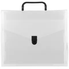 JAM Paper 10" x 12" Clear Plastic Portfolio File Carry Case