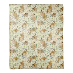 Playful Bunnies 50" x 60" Sherpa Fleece Blanket