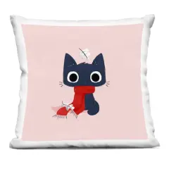 Stupell Industries Little Kitten in Scarf Decorative Printed Throw Pillow