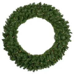 4ft. Pre-Lit Canadian Pine Artificial Christmas Wreath