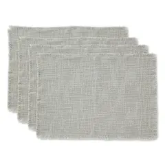 DII&reg; Basket Fringe Placemats, 4ct. Light Rain