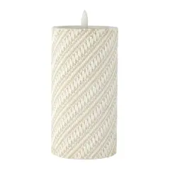6" Woven Wax LED Pillar Candle by Ashland&reg; White