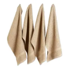 DII&reg; Solid Stone Waffle Terry Dishtowels, 4ct.