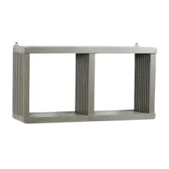 Gray Wood Contemporary Wall Shelf, 12" x 23" x 7"