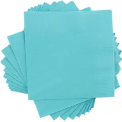 JAM Paper Small Beverage Napkins, 100ct. Sea Blue