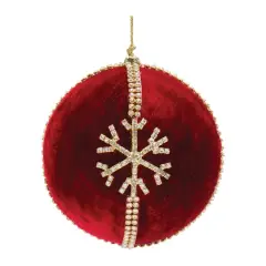 4" Jeweled Snowflake Ball Ornament Set
