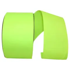 JAM Paper 3" Grosgrain Texture Wired Ribbon Neon Yellow