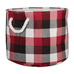 DII&reg; 12" Round Tri-Color Fabric Bin Tri Color Cardinal Red