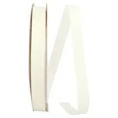 JAM Paper 7/8" x 100yd. Grosgrain Ribbon Antique White