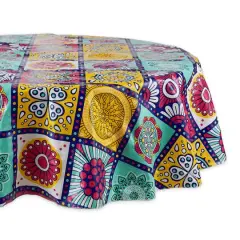 Morocco Summer Vinyl Tablecloth 70" Round