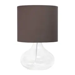 Simple Designs Glass Raindrop Table Lamp Clear
