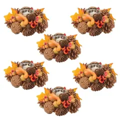 8.25" Mixed Pinecone Berry Votive Holders, 6ct.