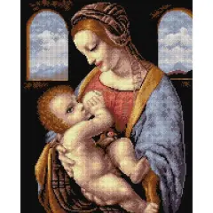 Orchidea Gobelin Leonardo Da Vinci - Madonna Litta Halfstitch Canvas