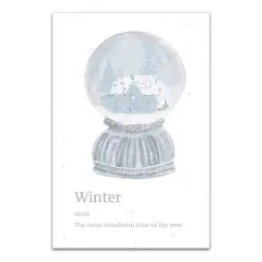Winter Globe 12x18 Canvas Wall Art