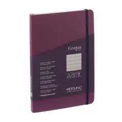 Fabrian&reg; EcoQua Plus A5 Lined Stitch-Bound Notebook Wine