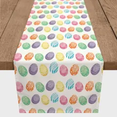 Watercolor Eggs 16" x 90" Poly Twill Table Runner