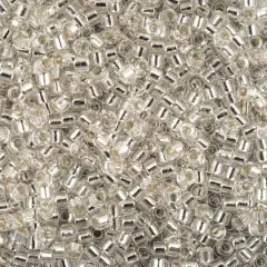 John Bead 11/0 Miyuki Delica Glass Seed Beads, 5g Silver Lined Crystal